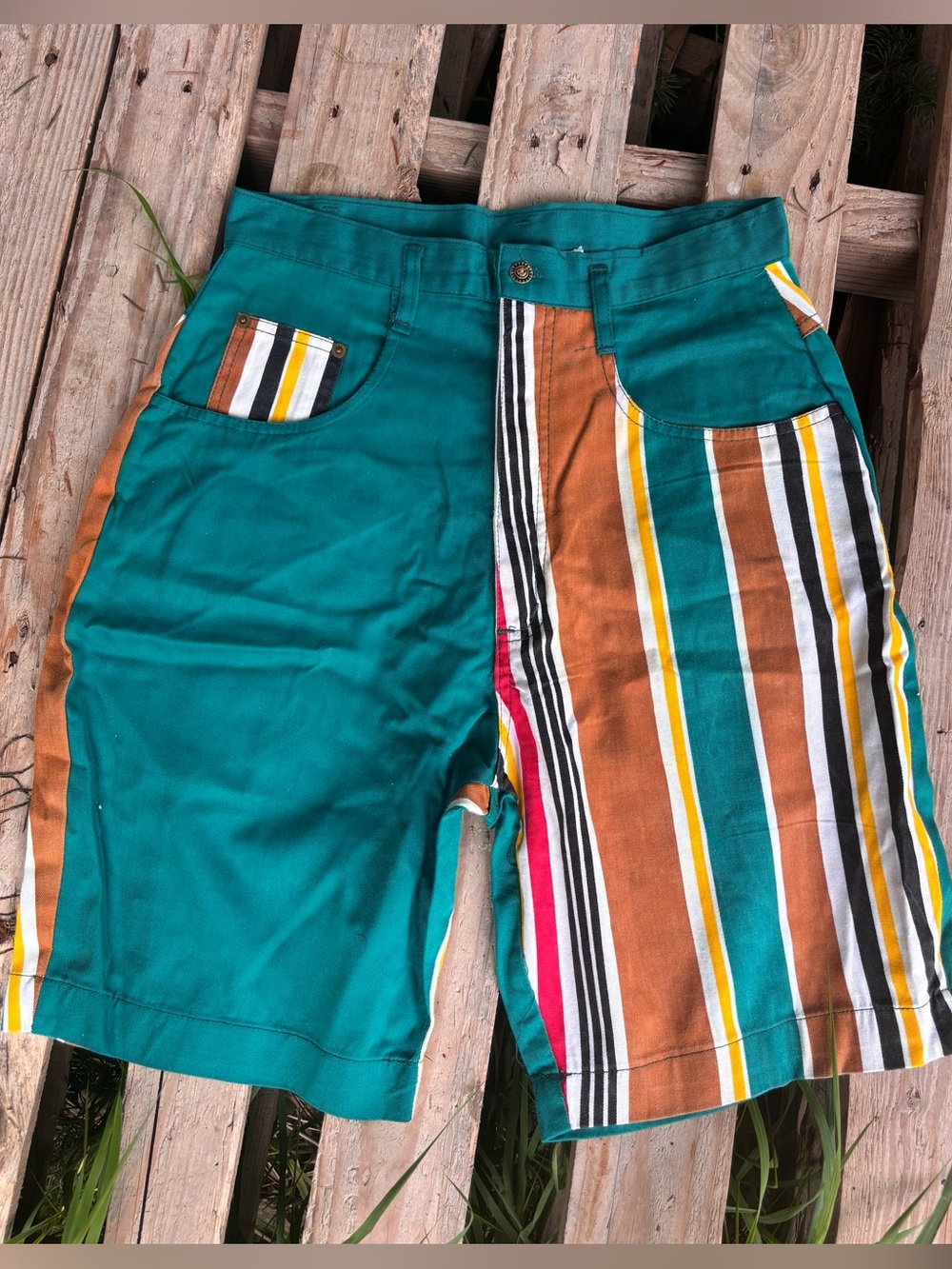 Vintage 1990’s Multi-color Striped Shorts